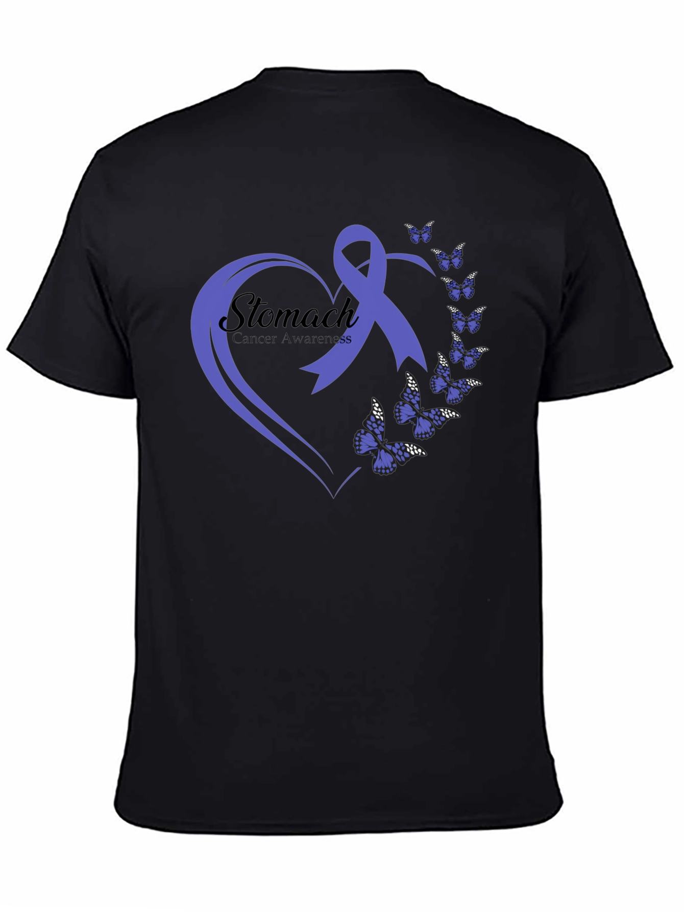 Stomach Cancer Awareness Butterfly Ribbon T-Shirt