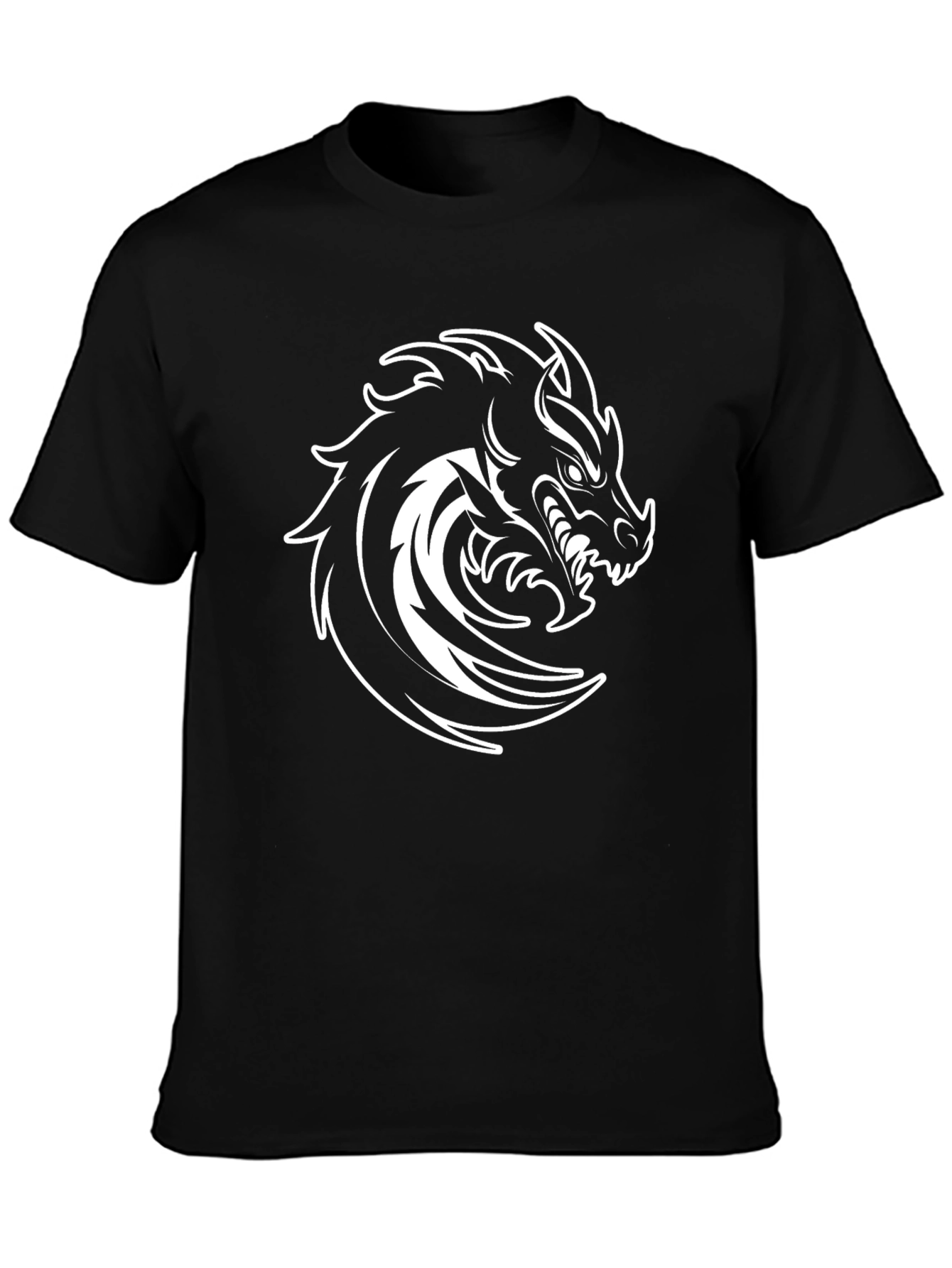 Black Dragon Graphic T-Shirt - Mens Style