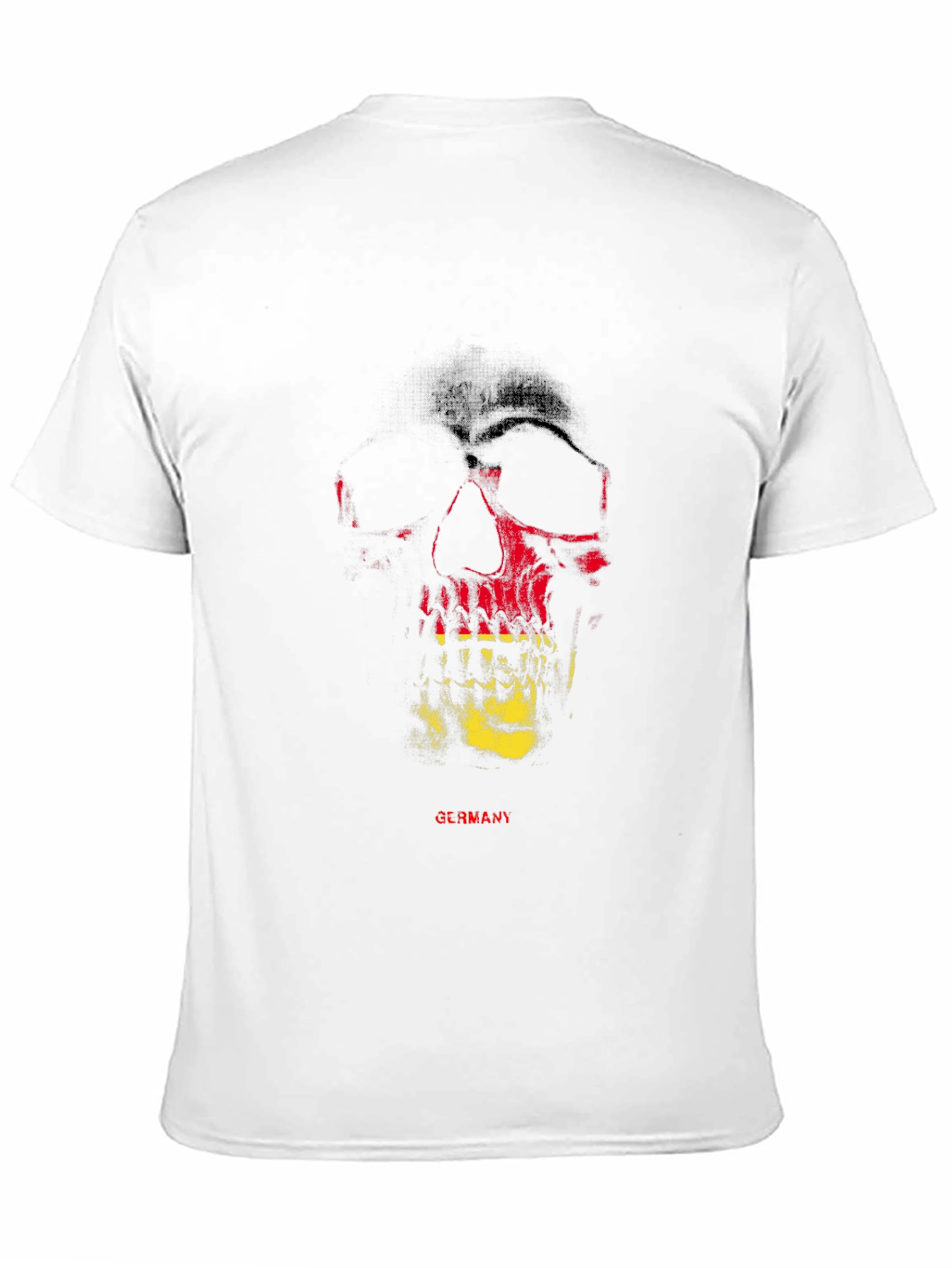 Germany Flag Skull Graphic Tee - Black T-Shirt