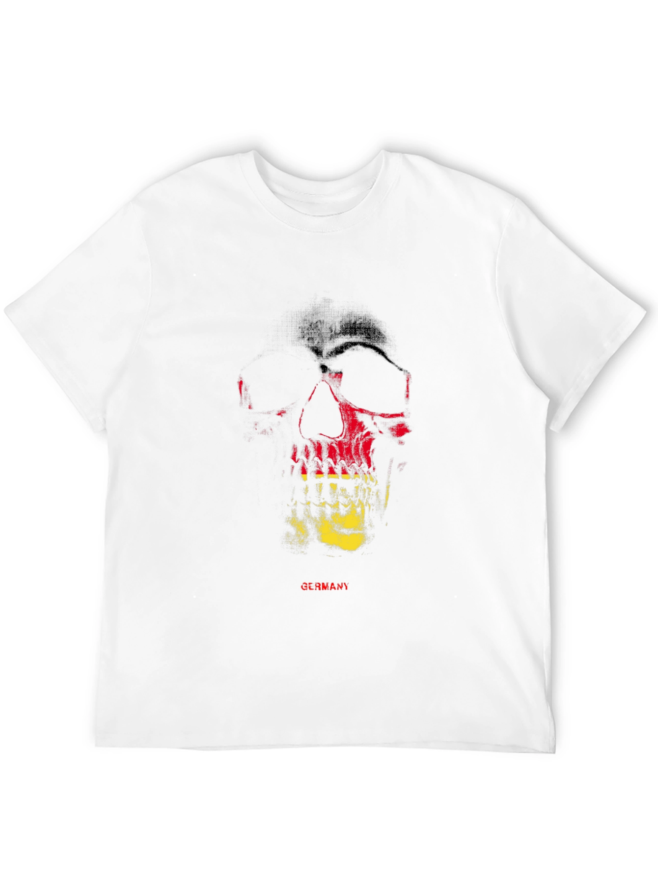 Germany Flag Skull Graphic Tee - Black T-Shirt