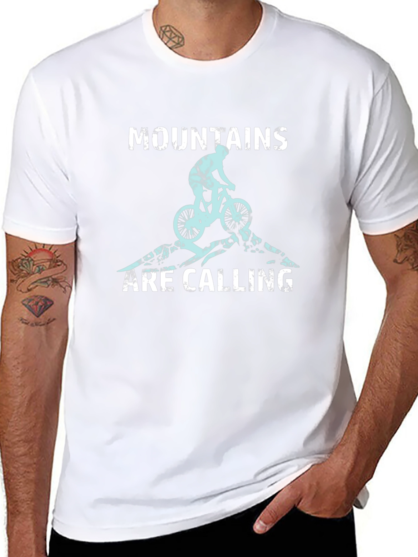 Mountains are Calling T-Shirt - Biker Tee