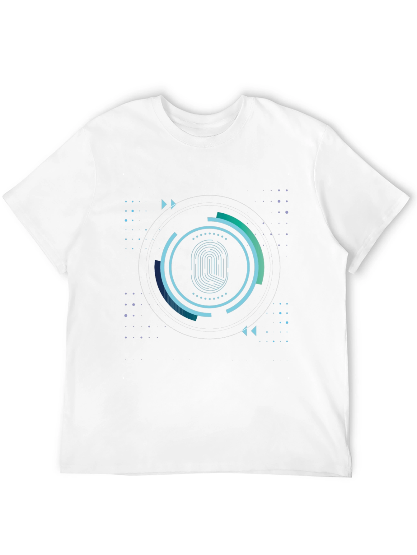Tech Fingerprint Graphic Black T-Shirt