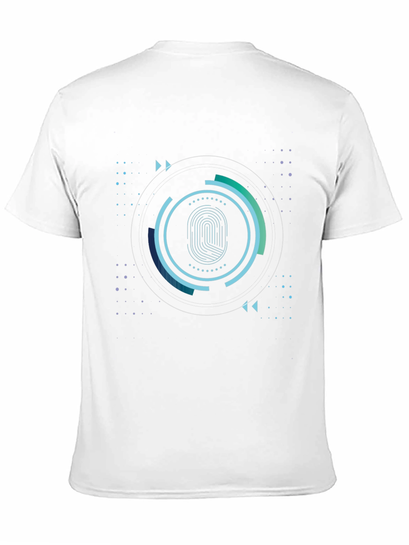 Tech Fingerprint Graphic Black T-Shirt