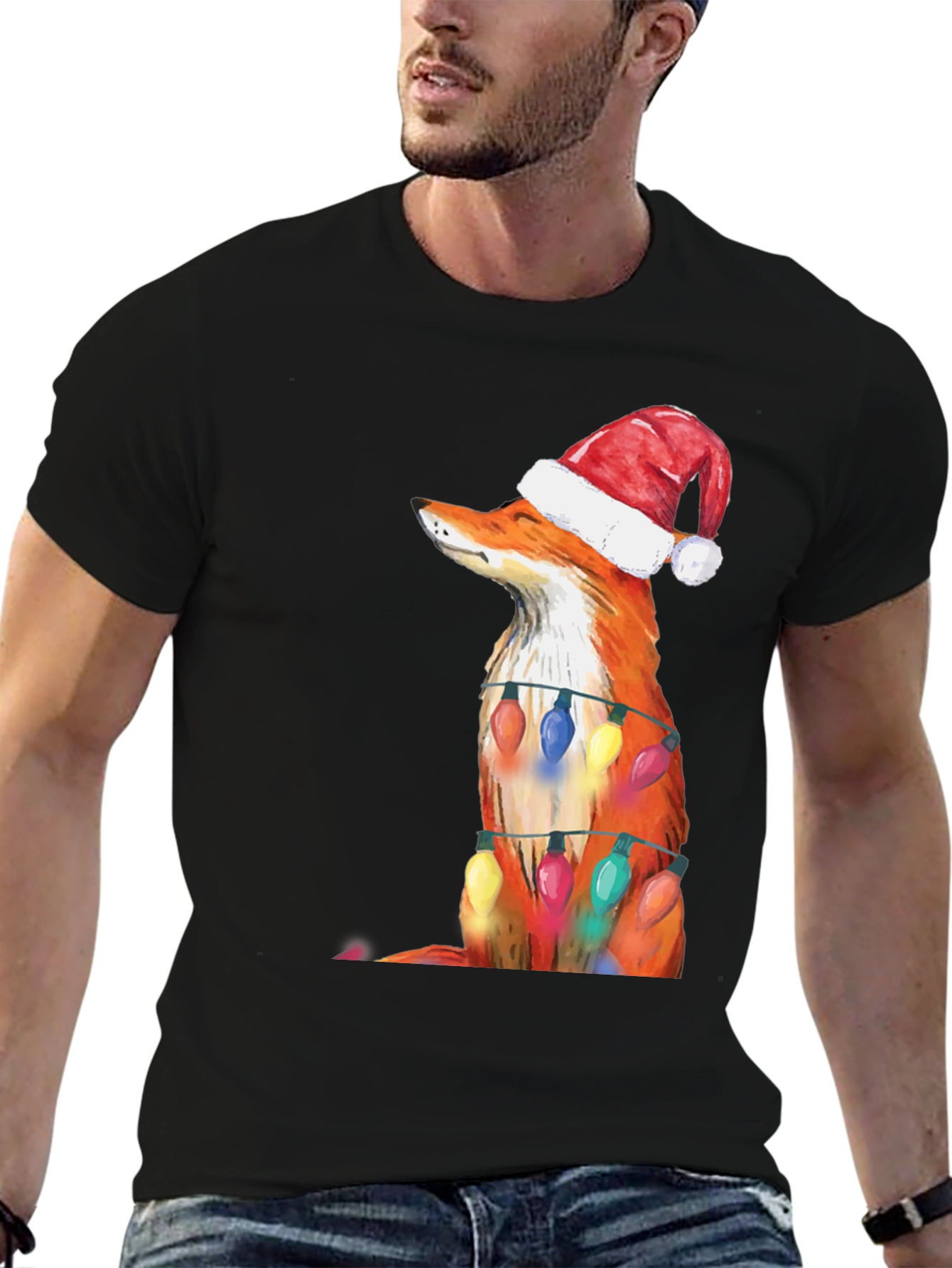 Festive Fox Tee - Christmas Holiday Shirt