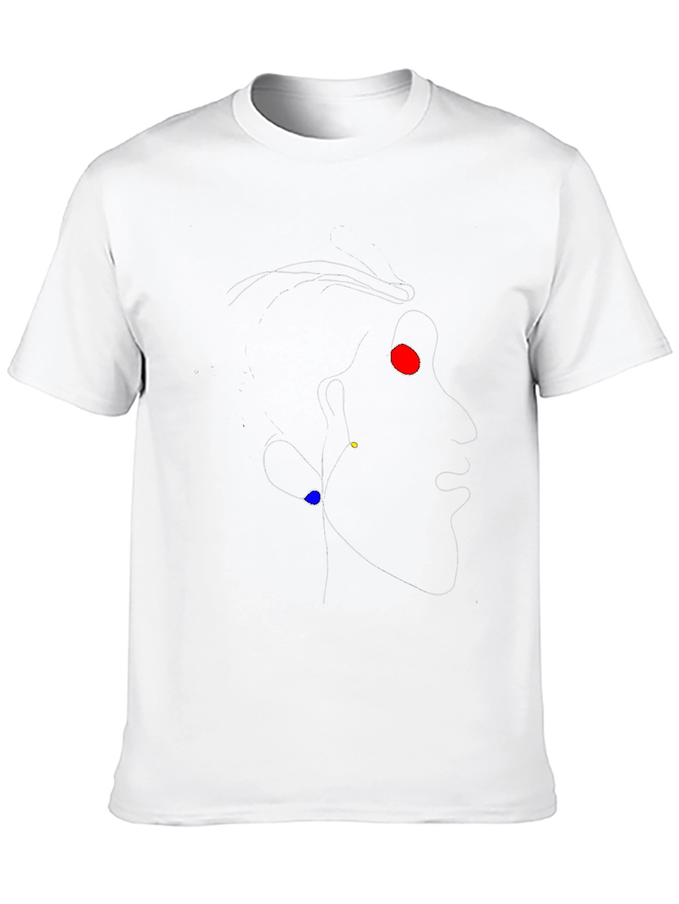 Abstract Face Graphic Mens Black T-Shirt