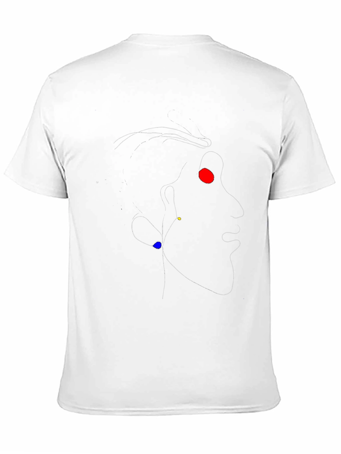 Abstract Face Graphic Mens Black T-Shirt