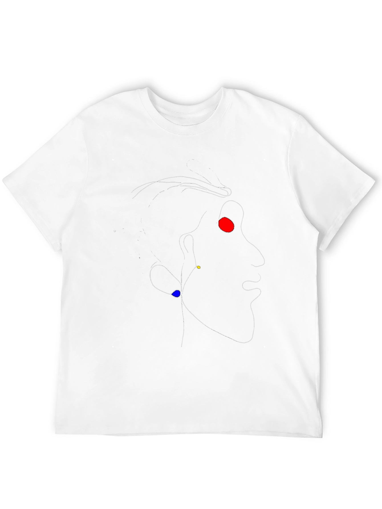 Abstract Face Graphic Mens Black T-Shirt