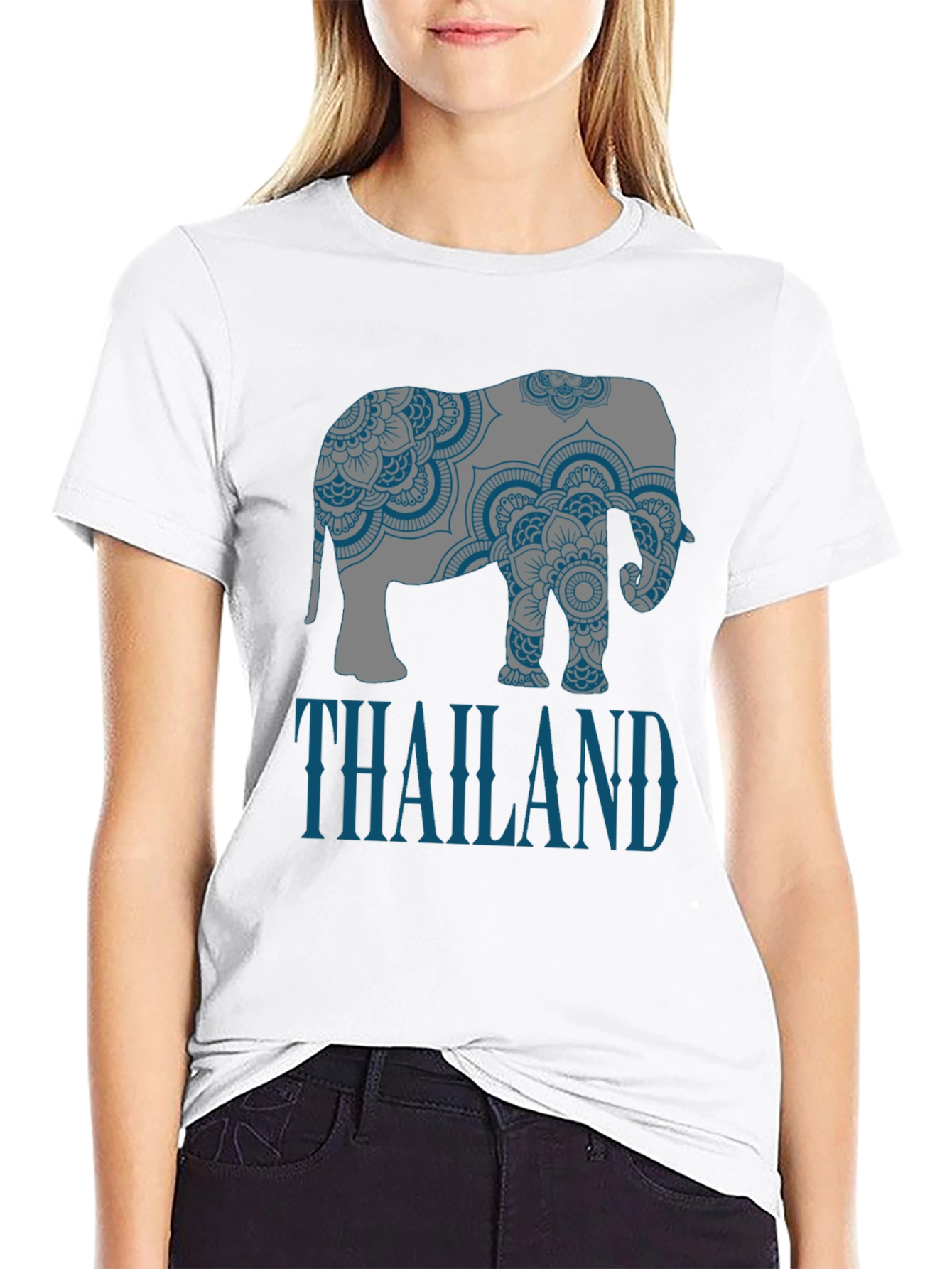 Thailand Elephant Graphic Tee - Casual Style