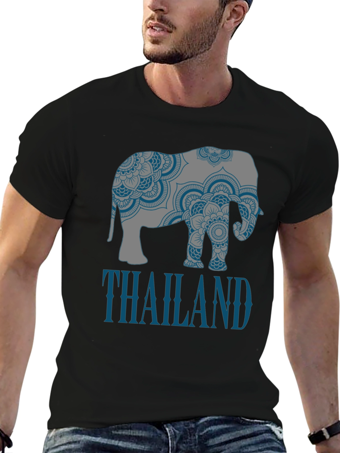 Thailand Elephant Graphic Tee - Casual Style