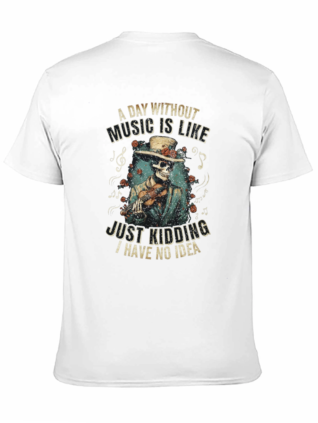 Skeleton Musician Graphic Tee