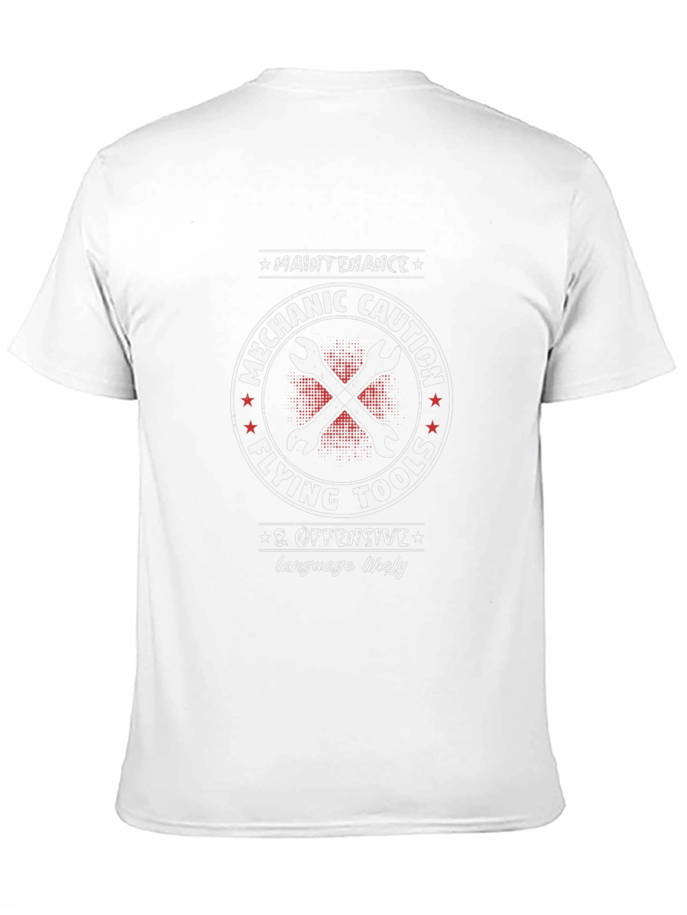 Mechanic Caution Flying Tools Graphic T-Shirt