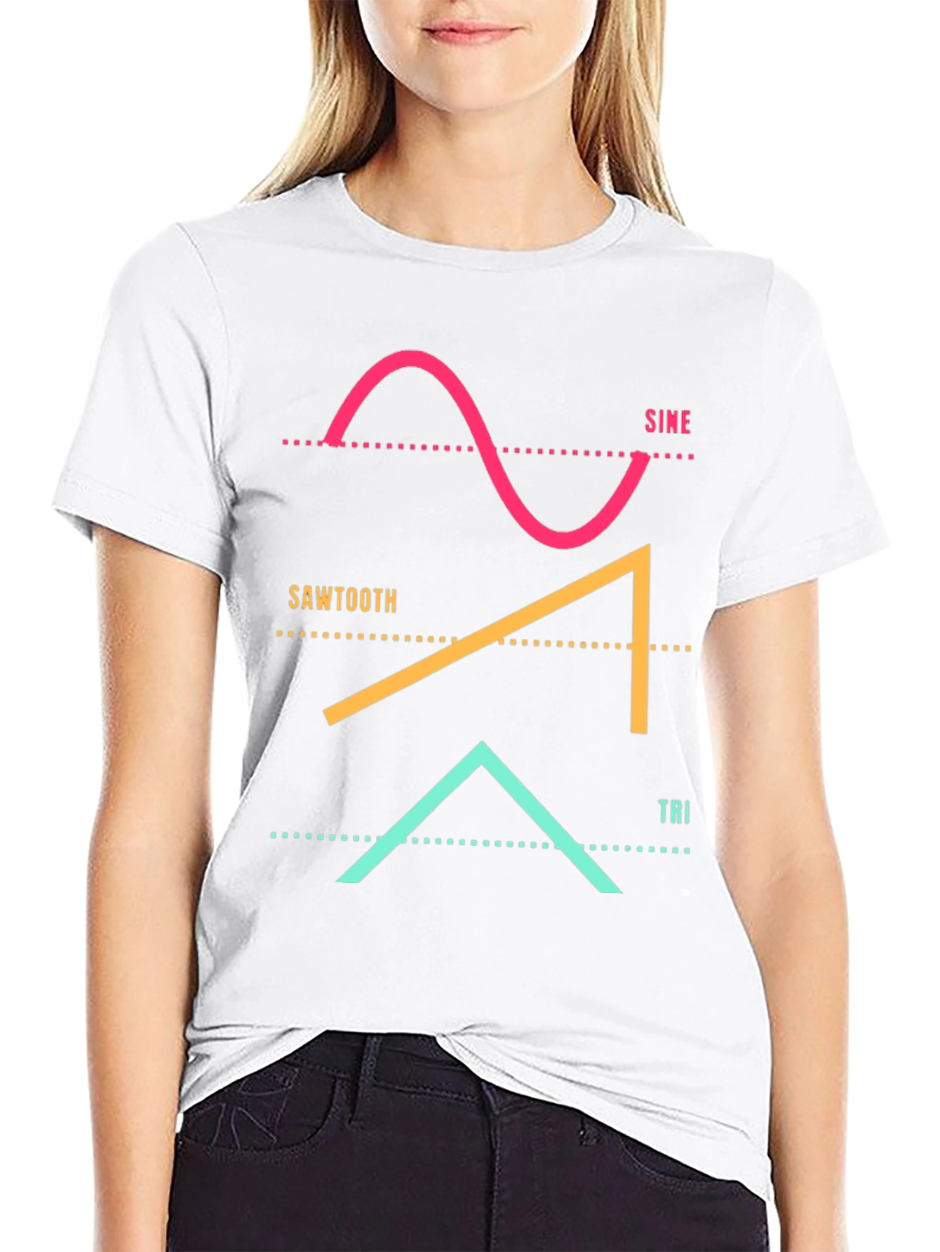 Sine Sawtooth Tri Waveform Graphic Tee