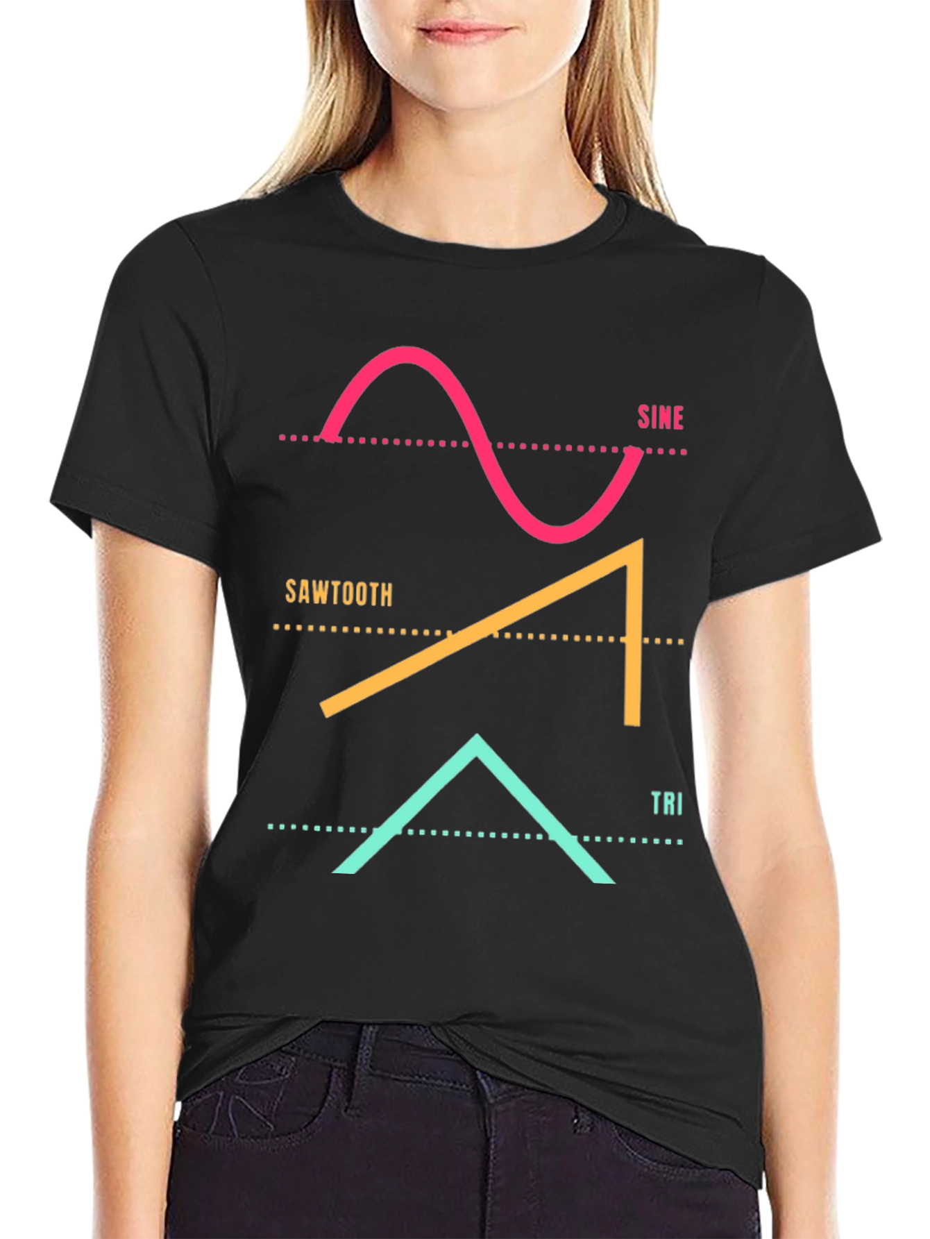 Sine Sawtooth Tri Waveform Graphic Tee