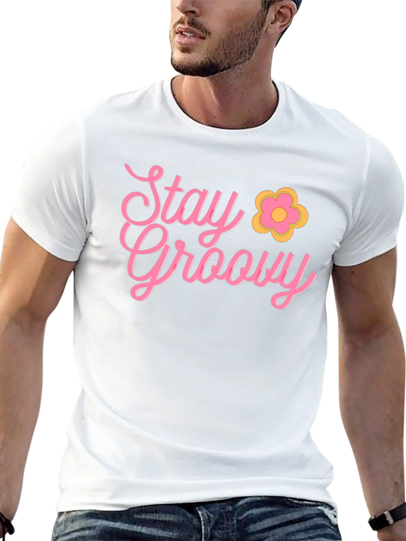 Stay Groovy Retro Black T-Shirt