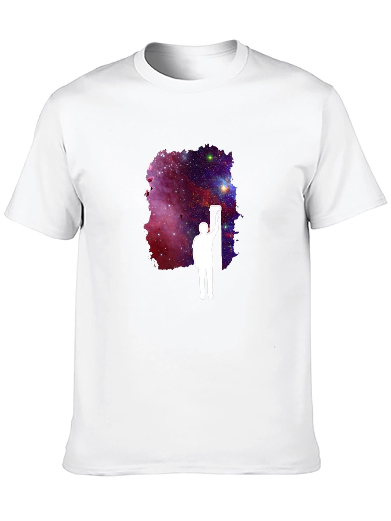 Galaxy Painter Graphic Tee - Black Cotton T-Shirt