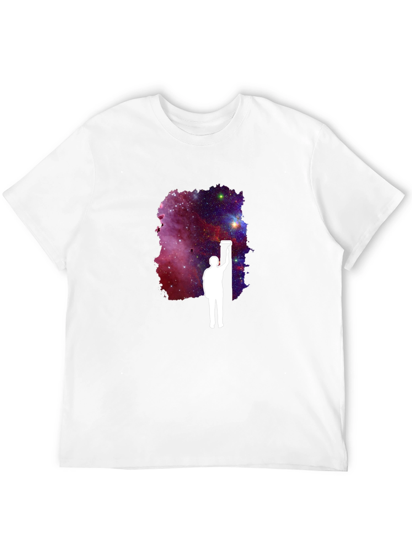 Galaxy Painter Graphic Tee - Black Cotton T-Shirt