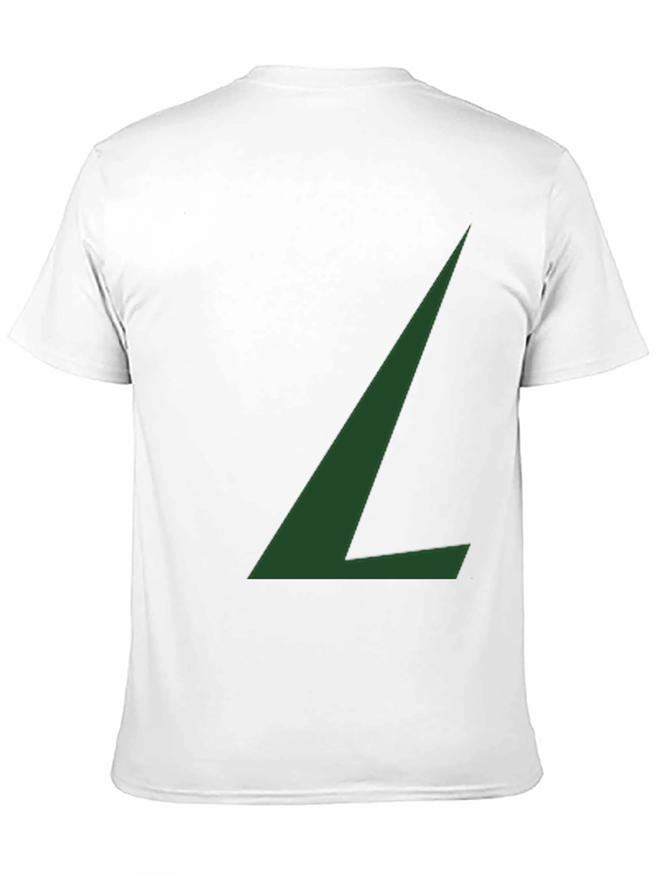 Minimalist Green L Graphic Black T-Shirt