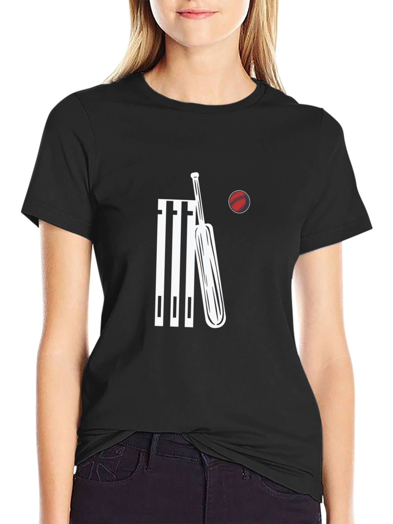 Cricket Bat and Wickets T-Shirt