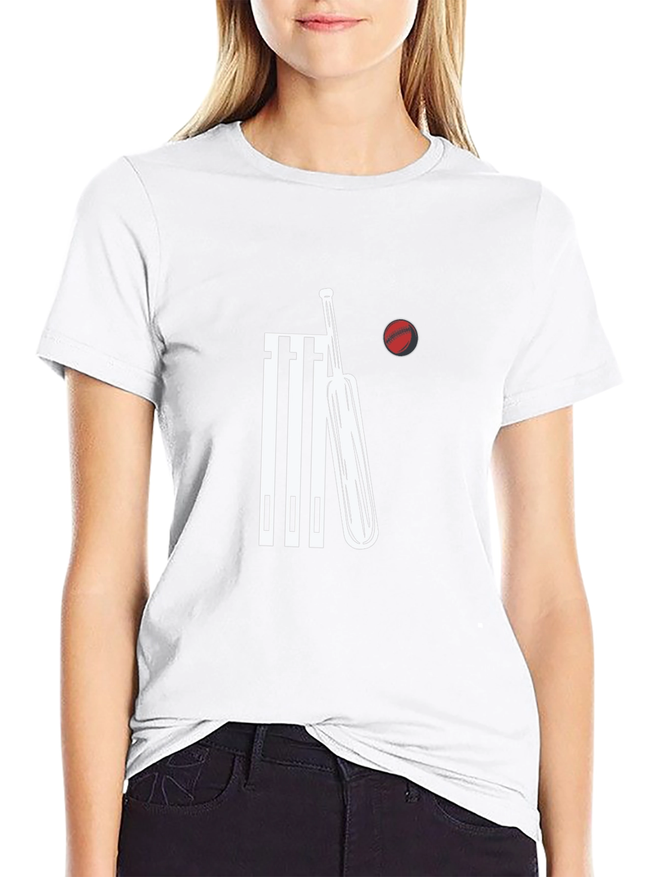 Cricket Bat and Wickets T-Shirt