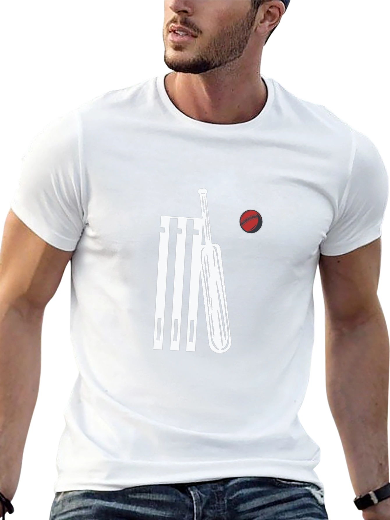 Cricket Bat and Wickets T-Shirt