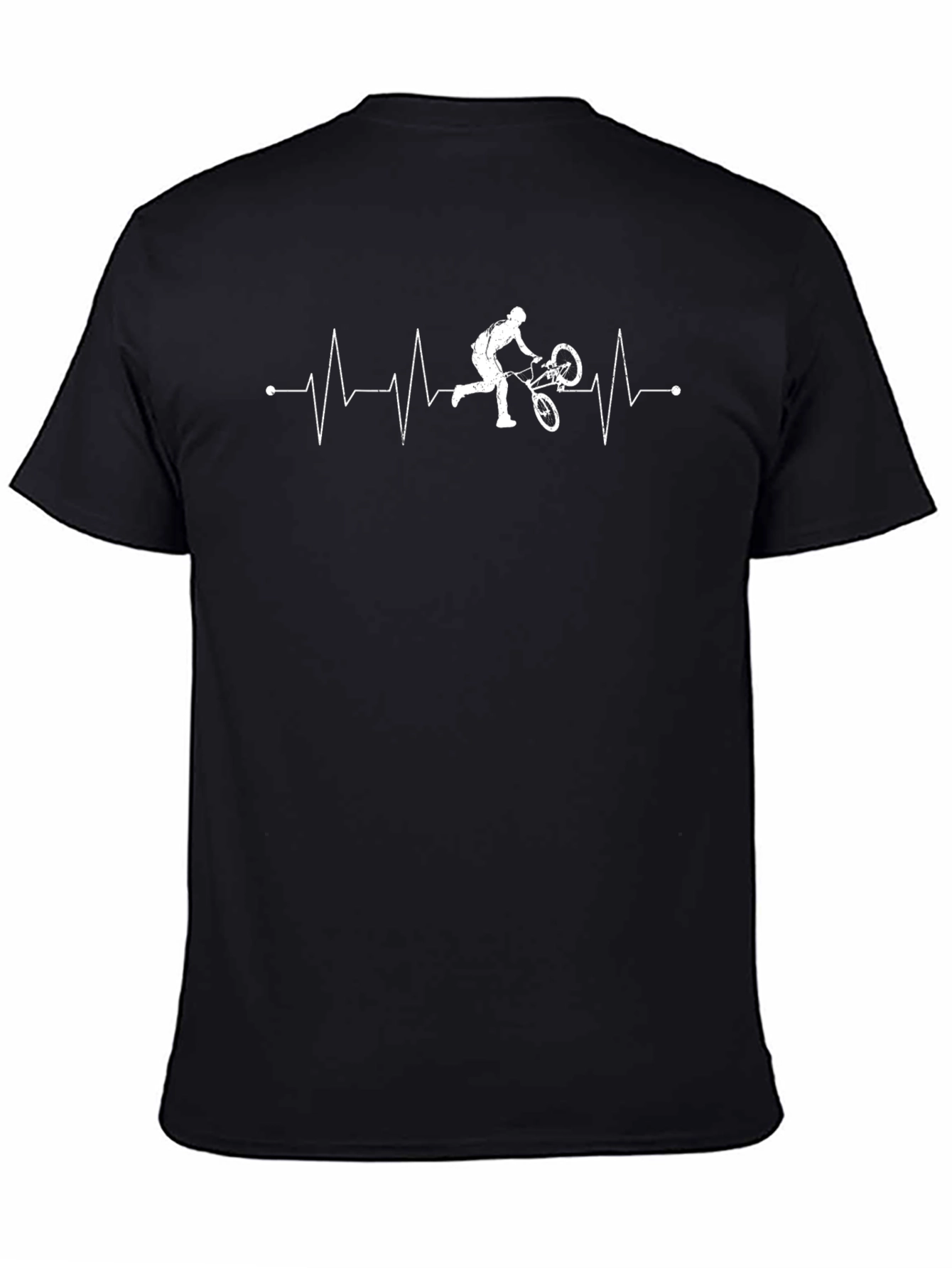 Mountain Bike Heartbeat T-Shirt - Black