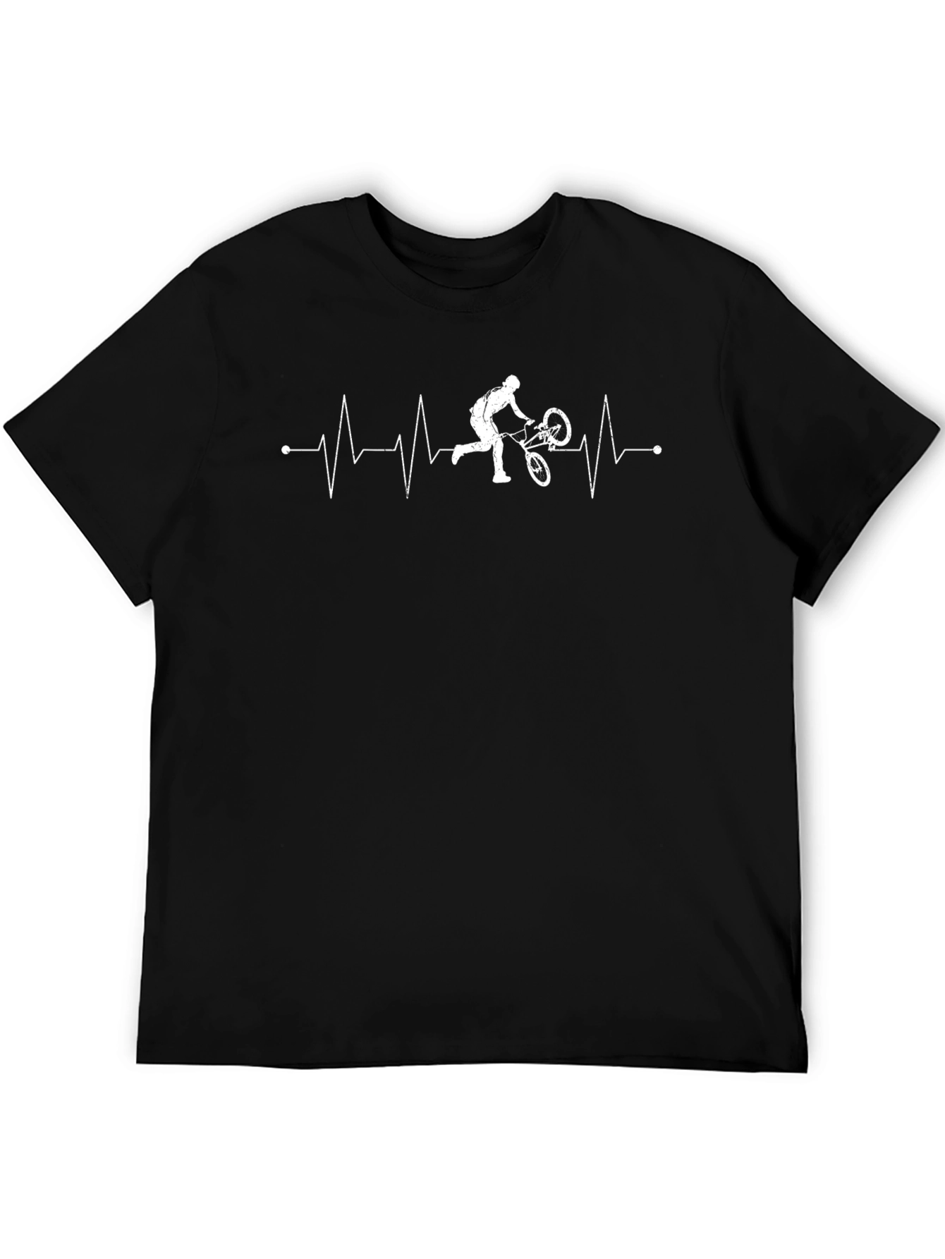 Mountain Bike Heartbeat T-Shirt - Black