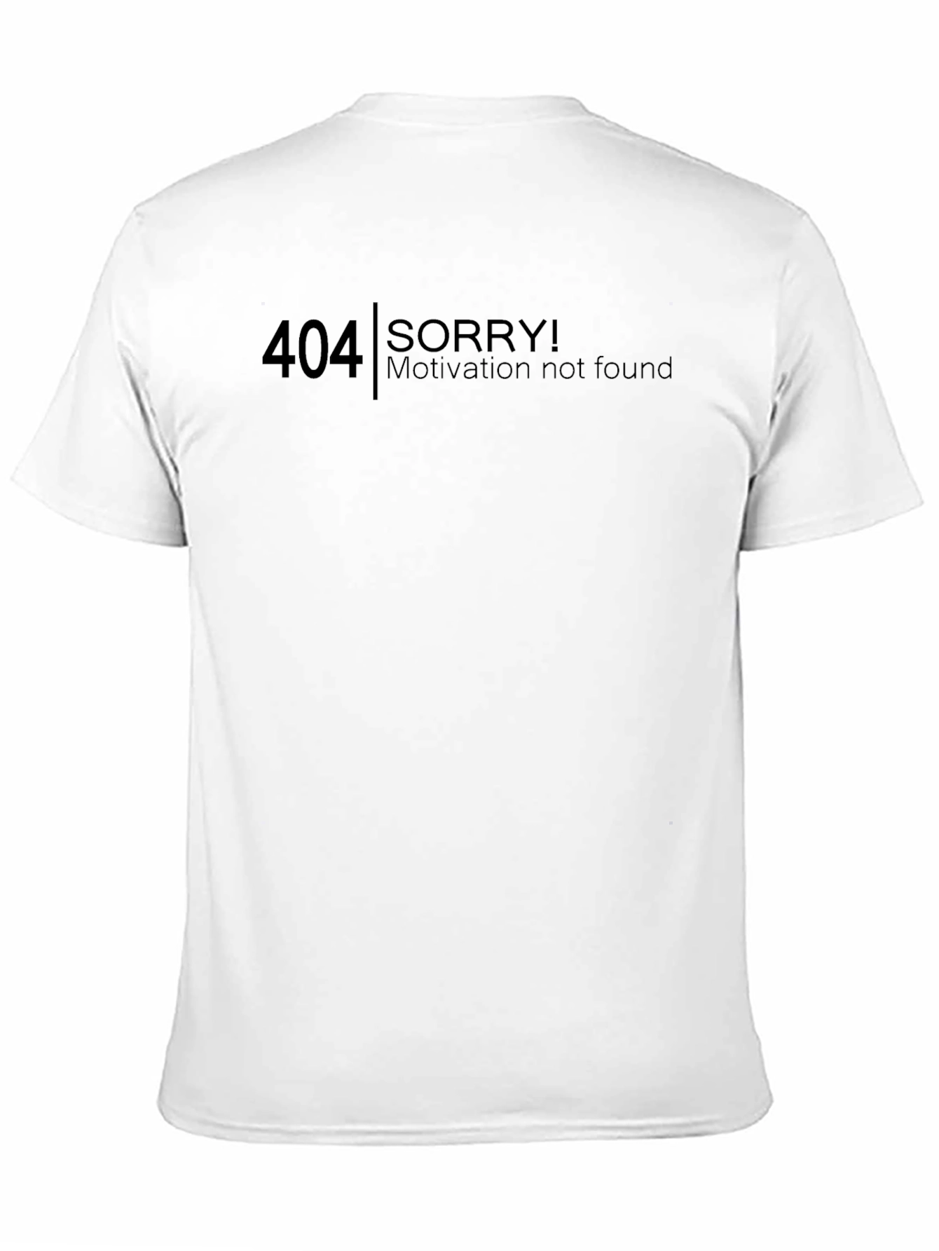 404 Motivation Not Found Black T-Shirt