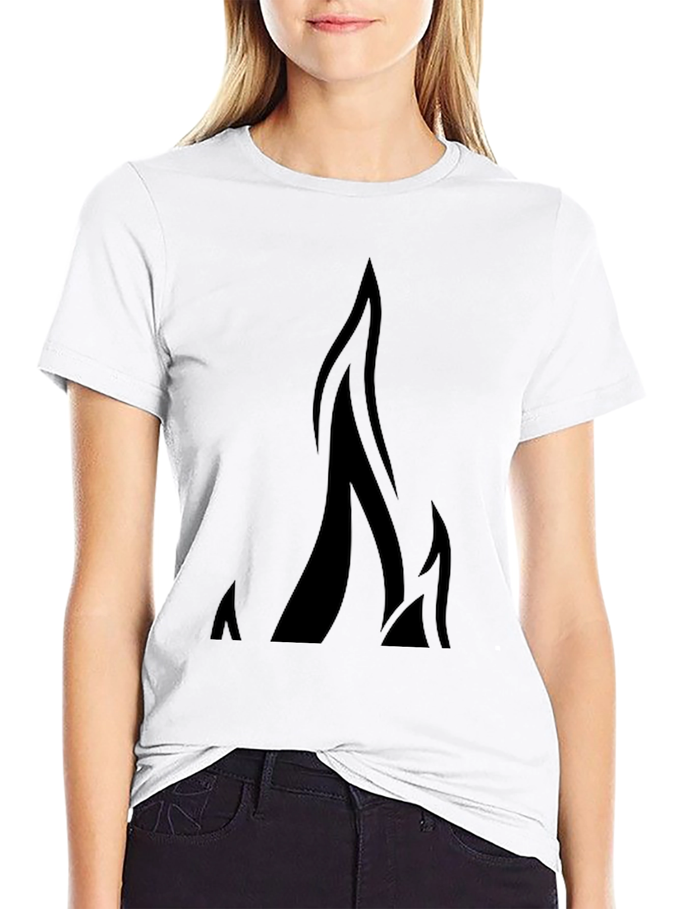 Bold Black Flame Graphic Tee