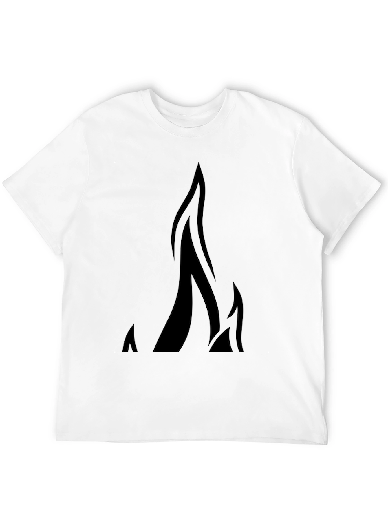 Bold Black Flame Graphic Tee