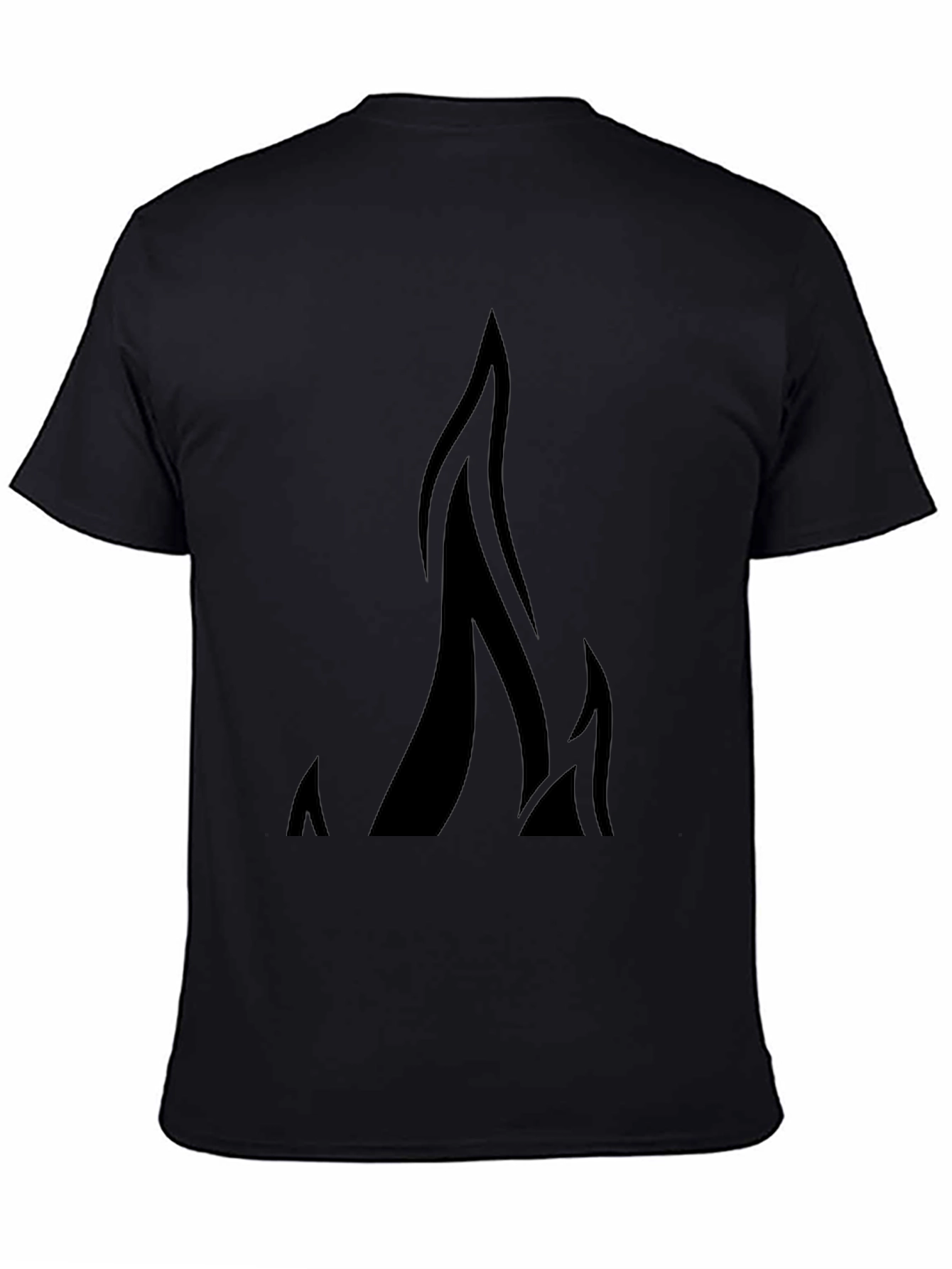 Bold Black Flame Graphic Tee