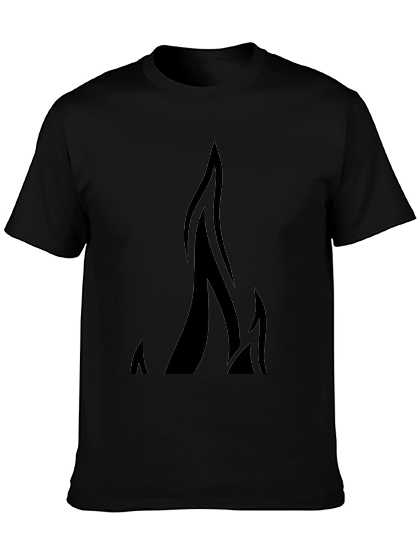 Bold Black Flame Graphic Tee
