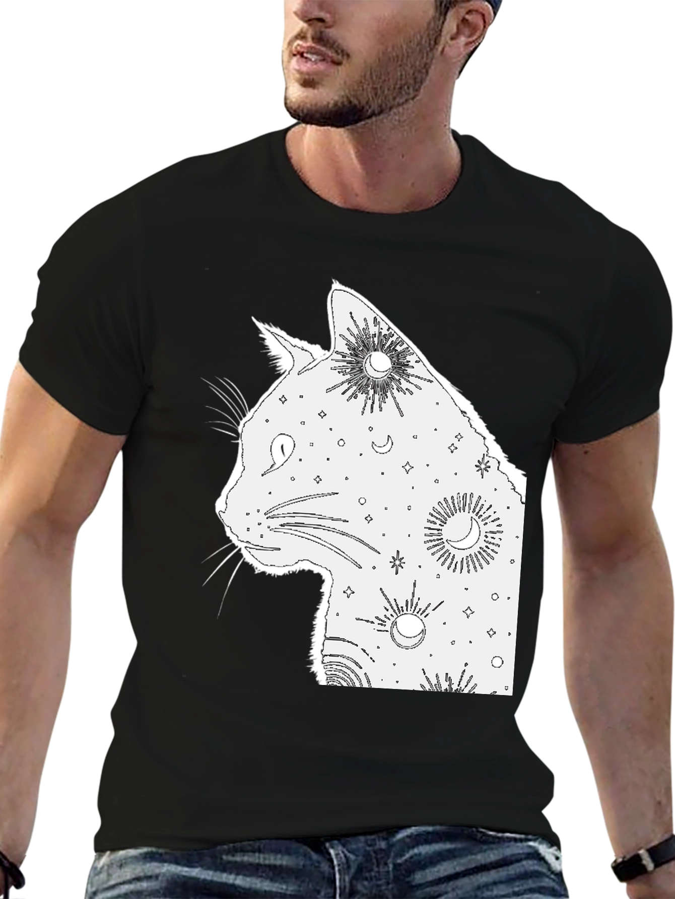 Celestial Cat T-Shirt - Stylish & Unique Design