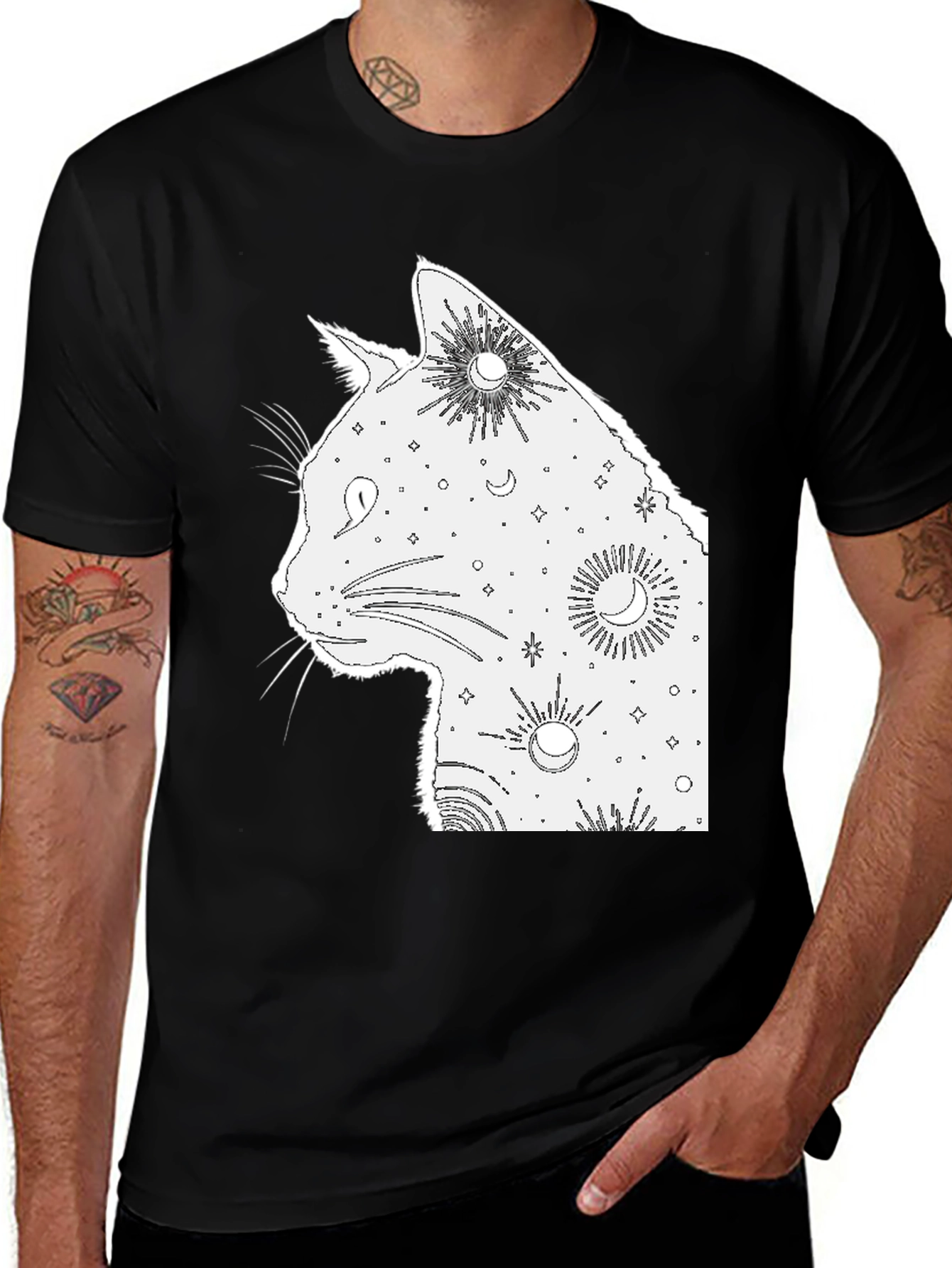 Celestial Cat T-Shirt - Stylish & Unique Design
