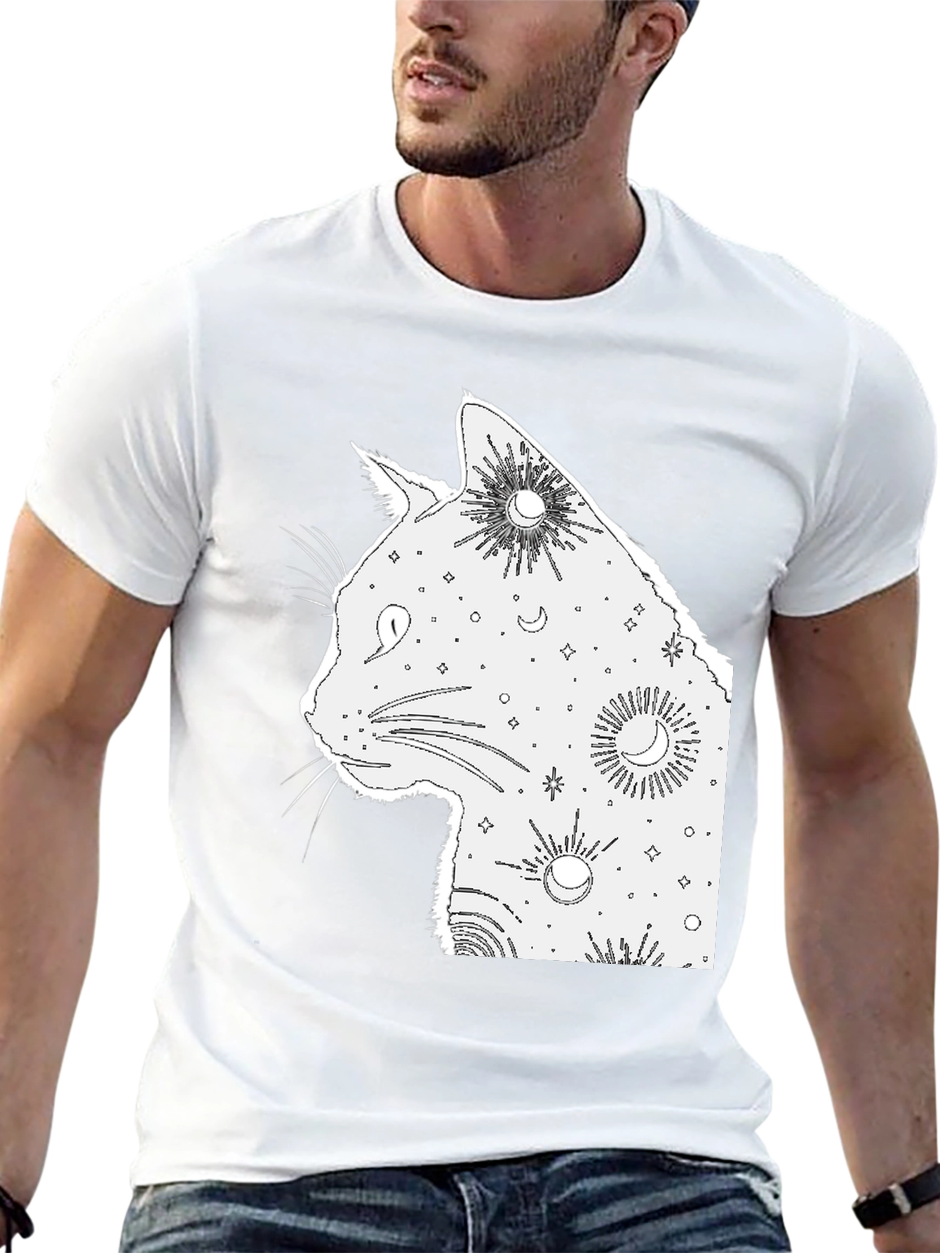 Celestial Cat T-Shirt - Stylish & Unique Design