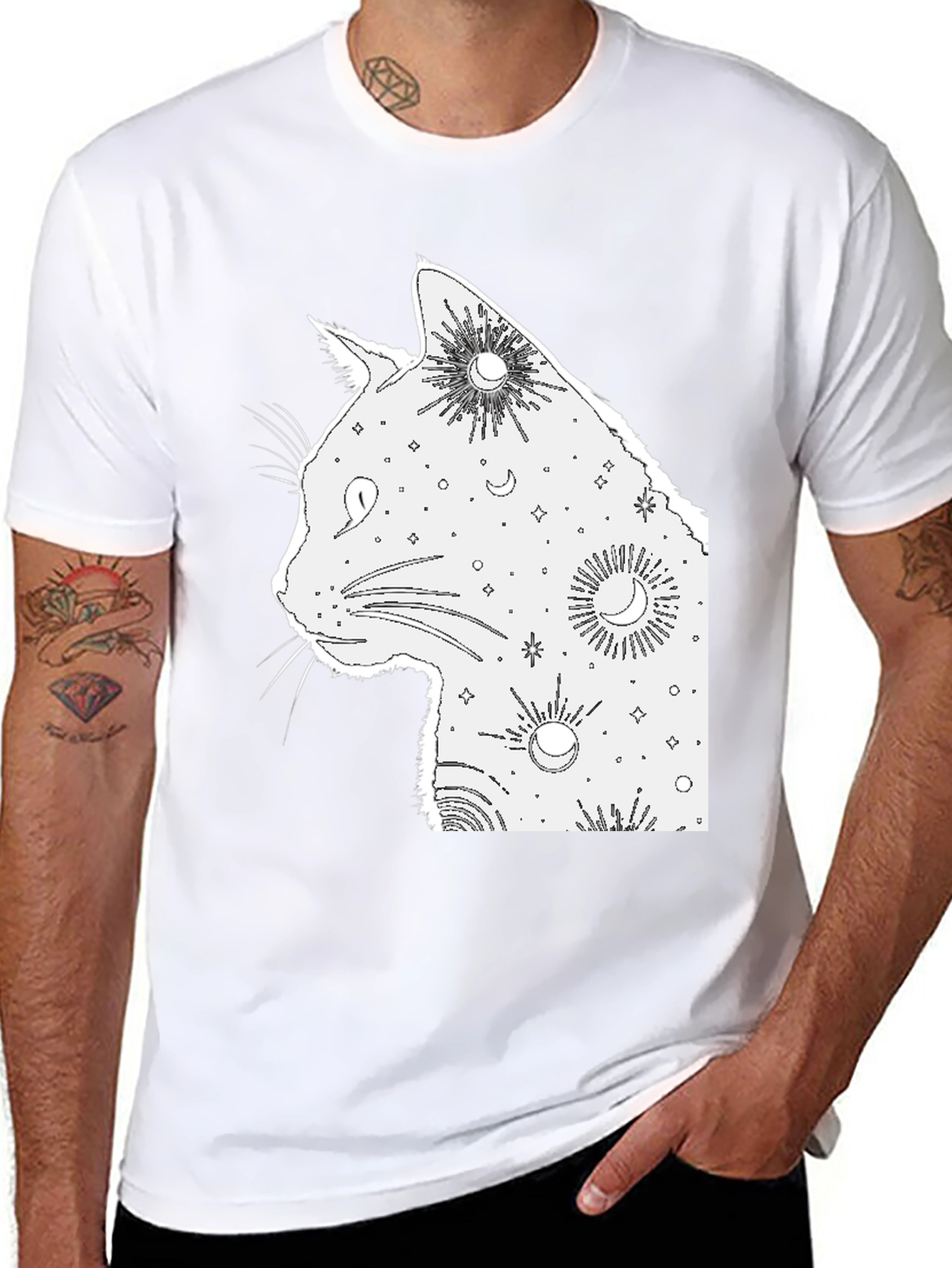 Celestial Cat T-Shirt - Stylish & Unique Design