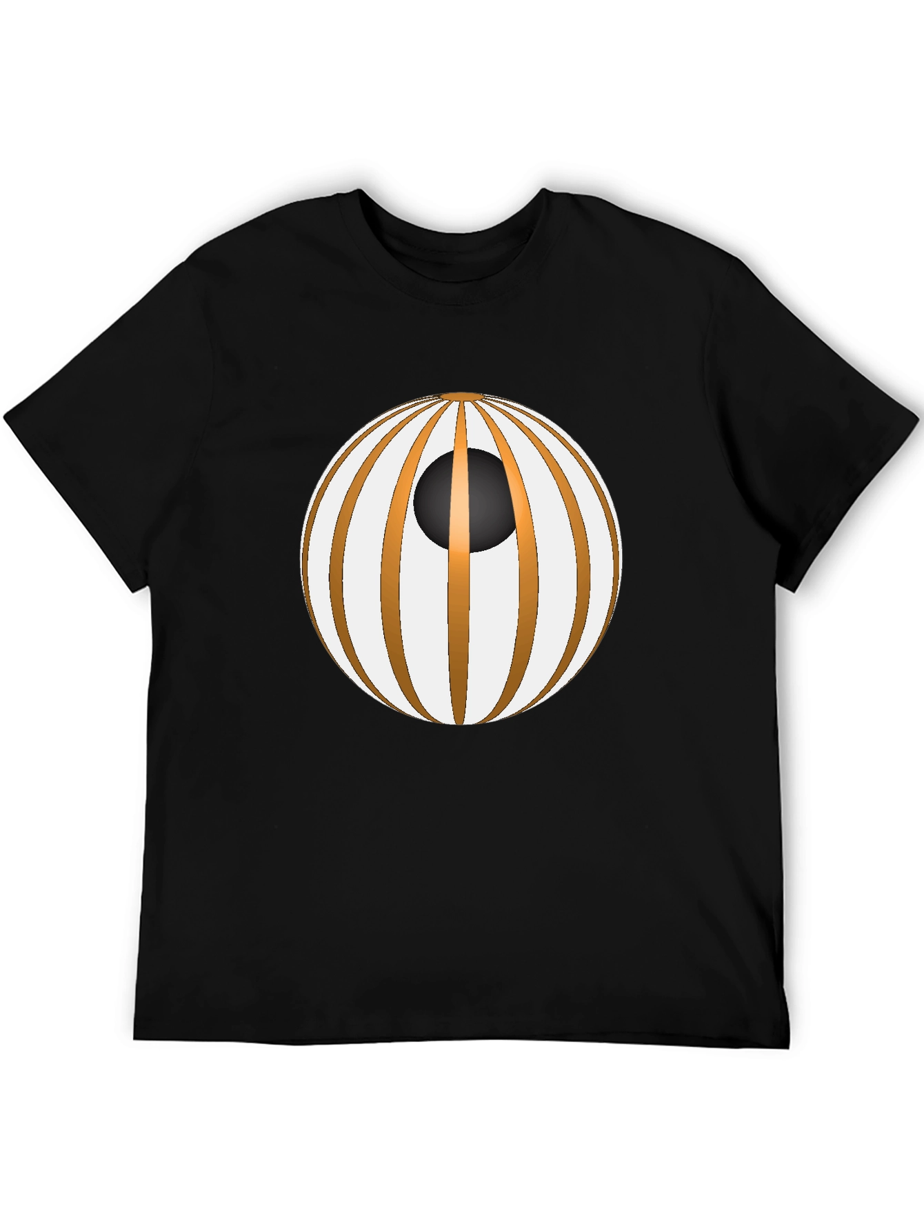 Unique Graphic Tee - Striped Sphere Design