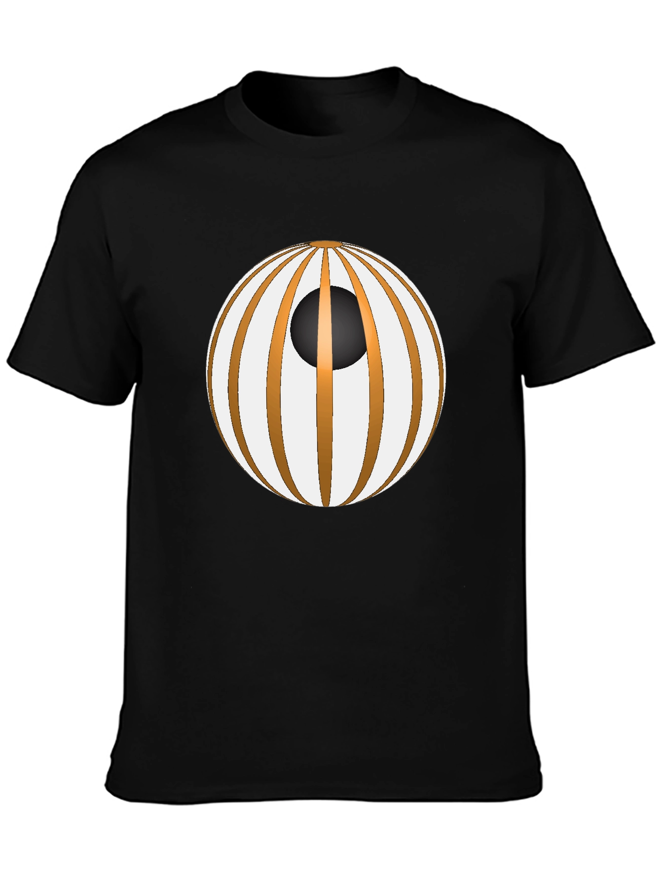 Unique Graphic Tee - Striped Sphere Design