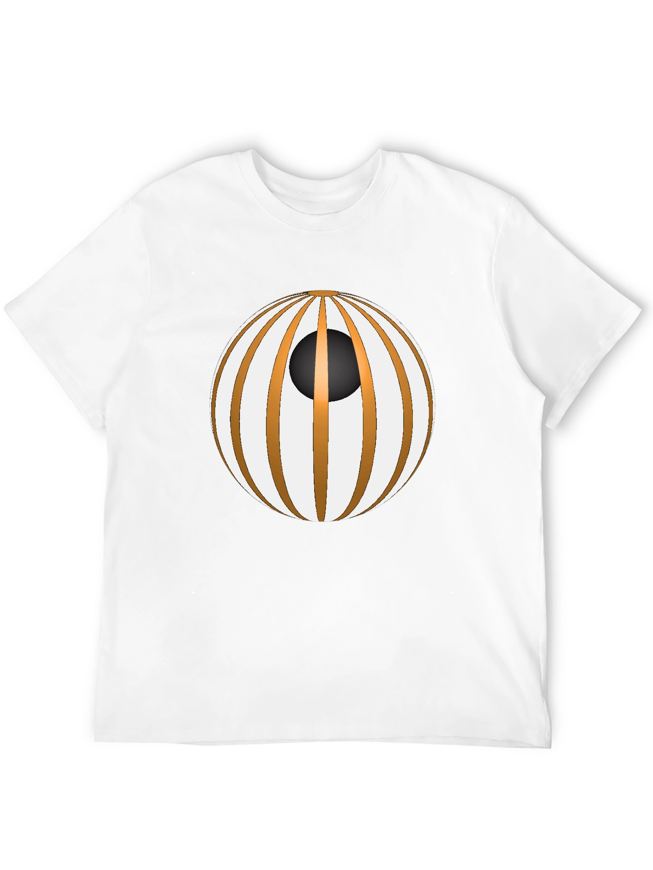 Unique Graphic Tee - Striped Sphere Design