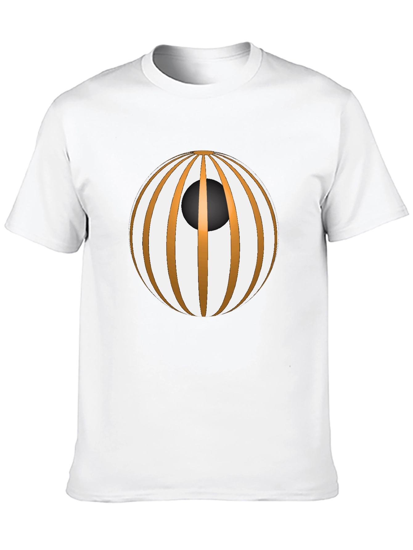 Unique Graphic Tee - Striped Sphere Design