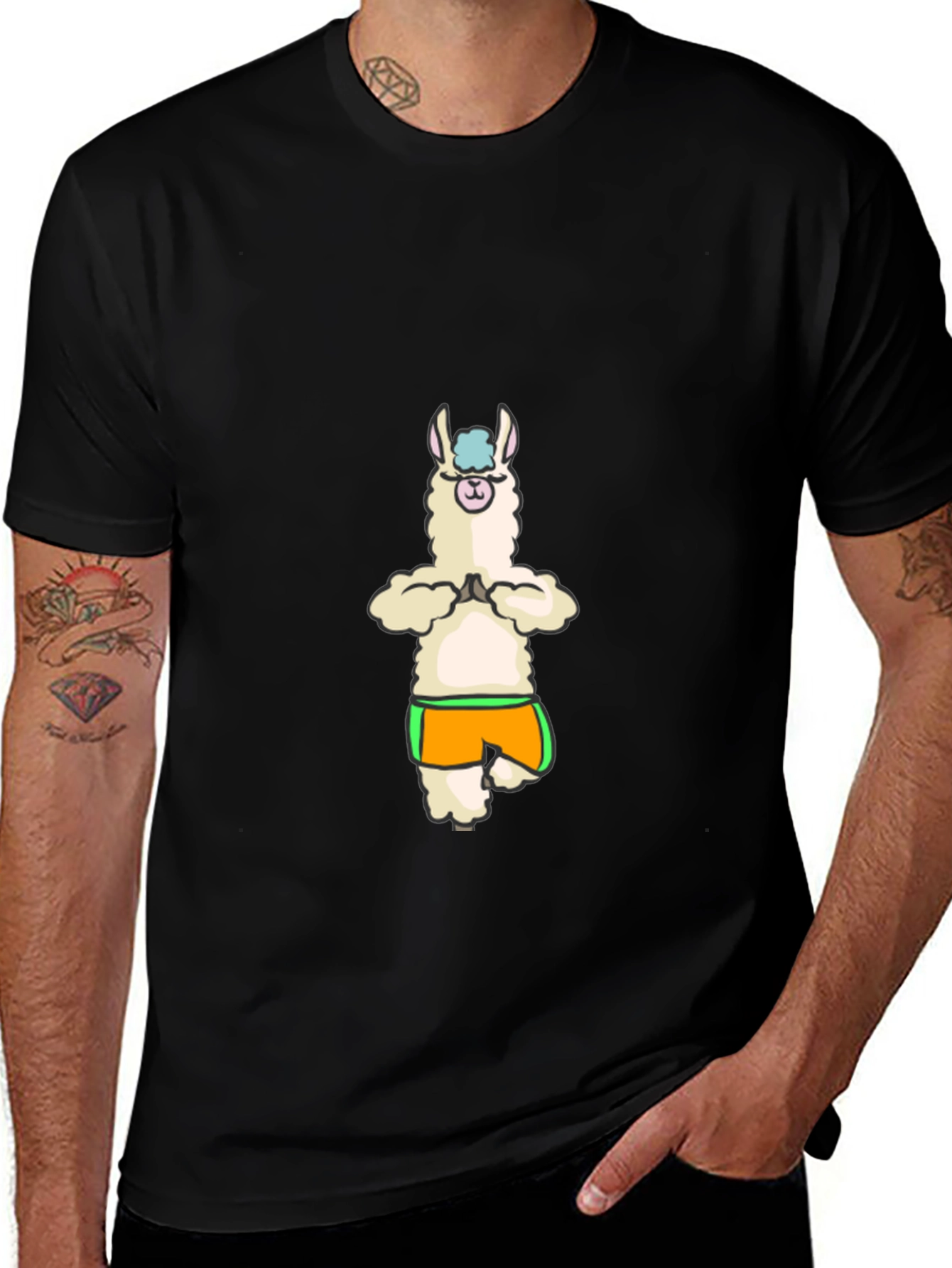 Yoga Llama T-Shirt - Funny Meditating Alpaca Tee
