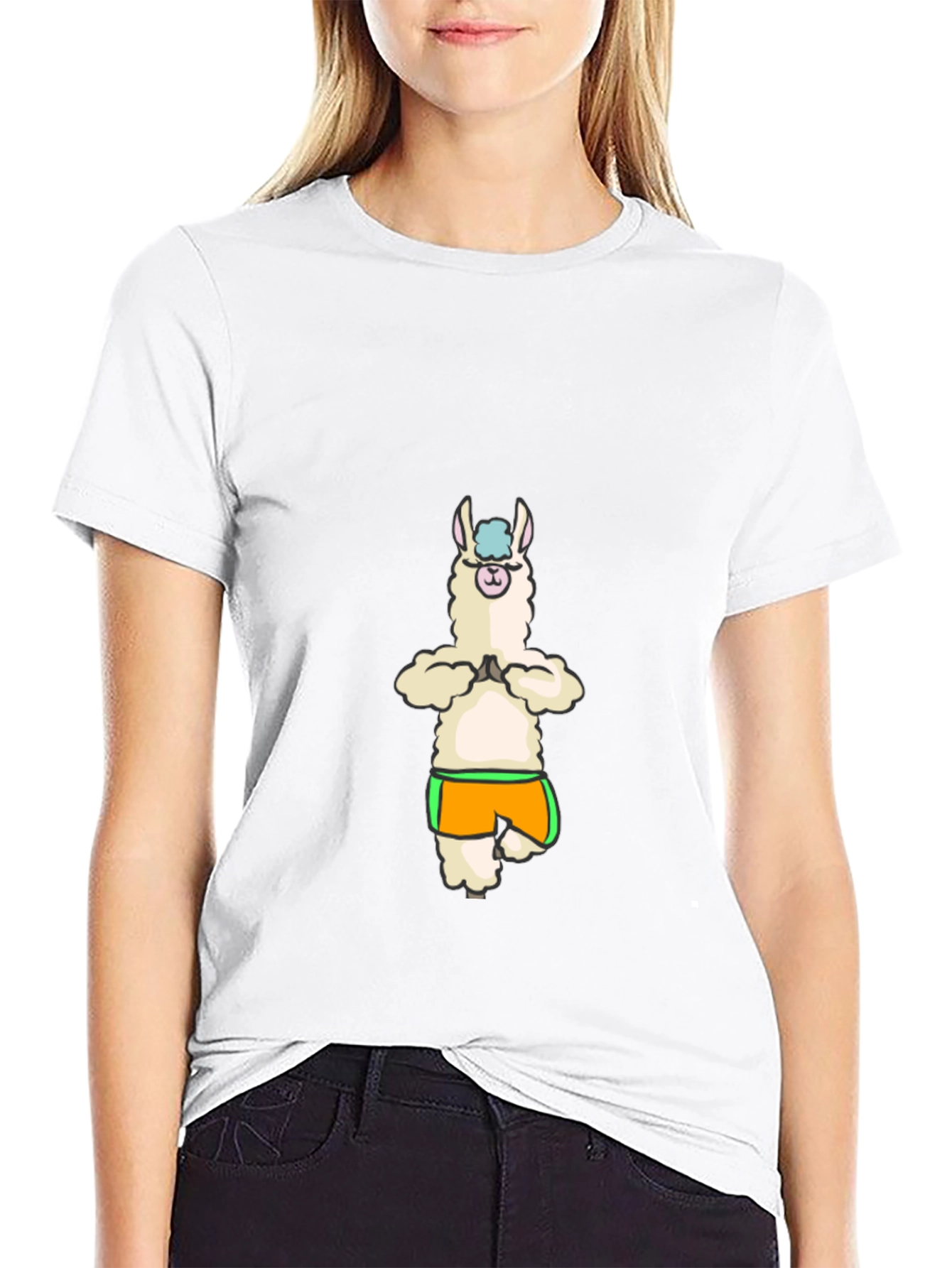 Yoga Llama T-Shirt - Funny Meditating Alpaca Tee
