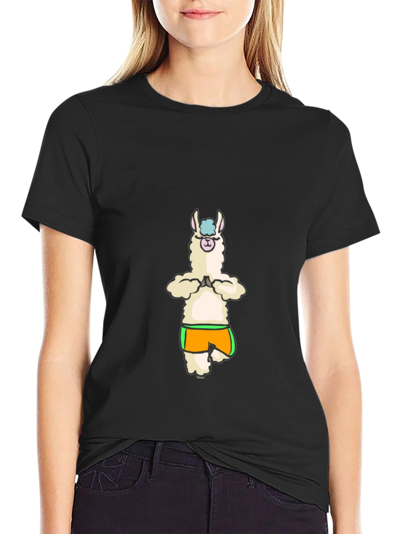 Yoga Llama T-Shirt - Funny Meditating Alpaca Tee