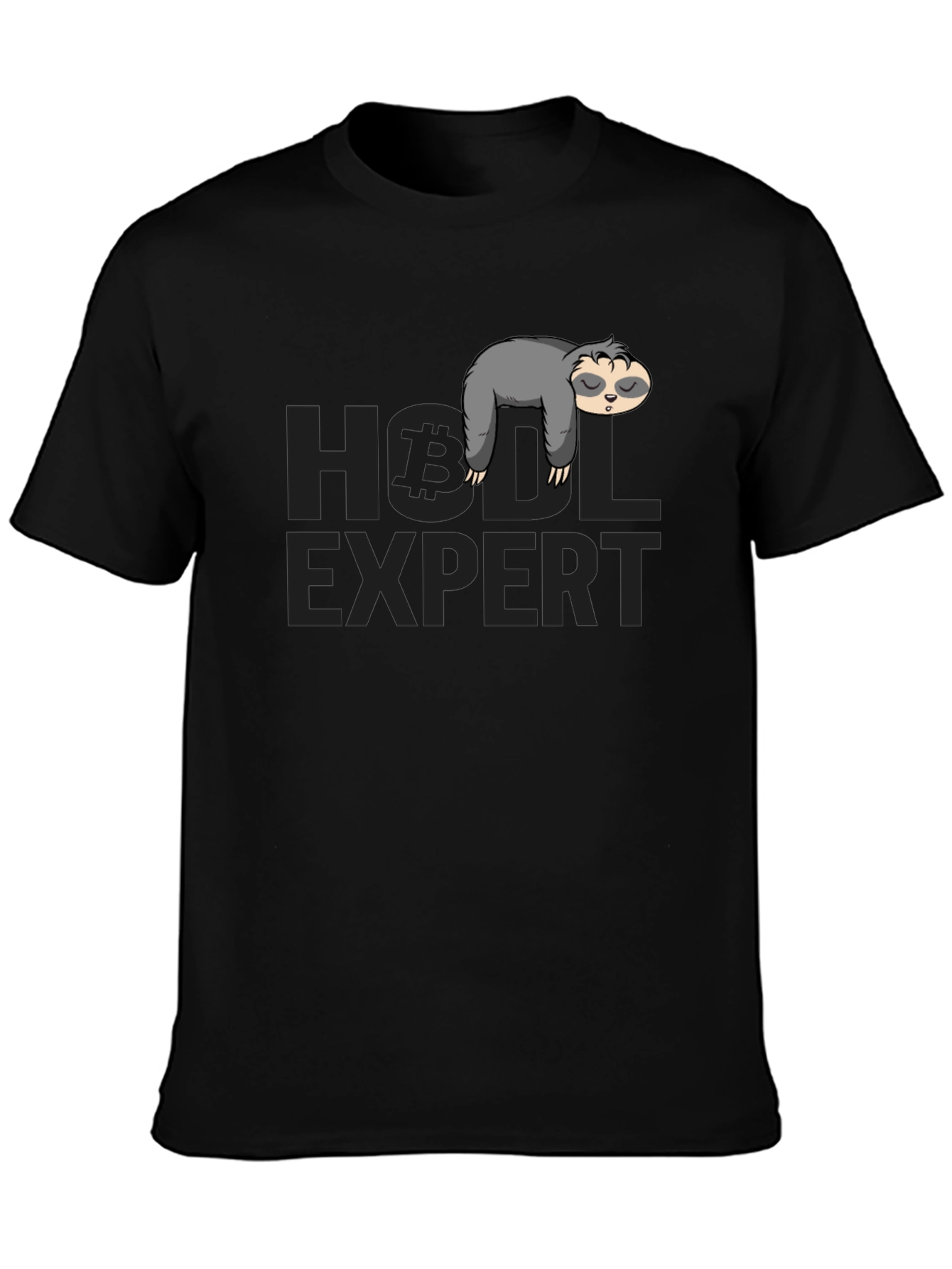 HODL Expert Sloth T-Shirt - Bitcoin Crypto Tee