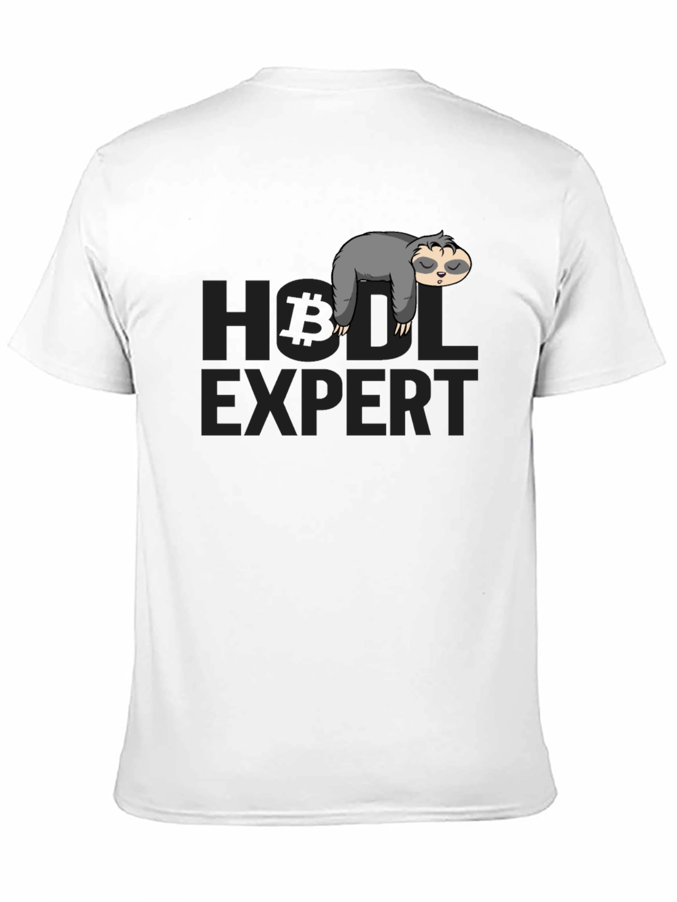 HODL Expert Sloth T-Shirt - Bitcoin Crypto Tee