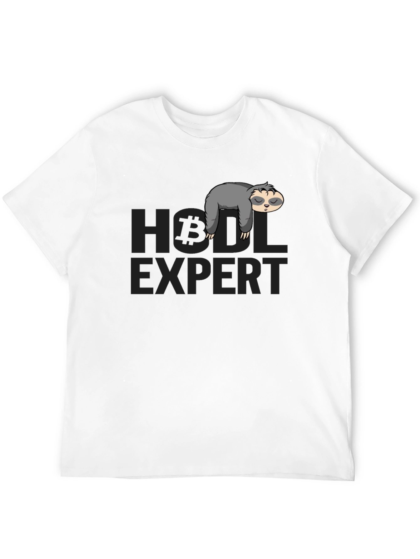 HODL Expert Sloth T-Shirt - Bitcoin Crypto Tee
