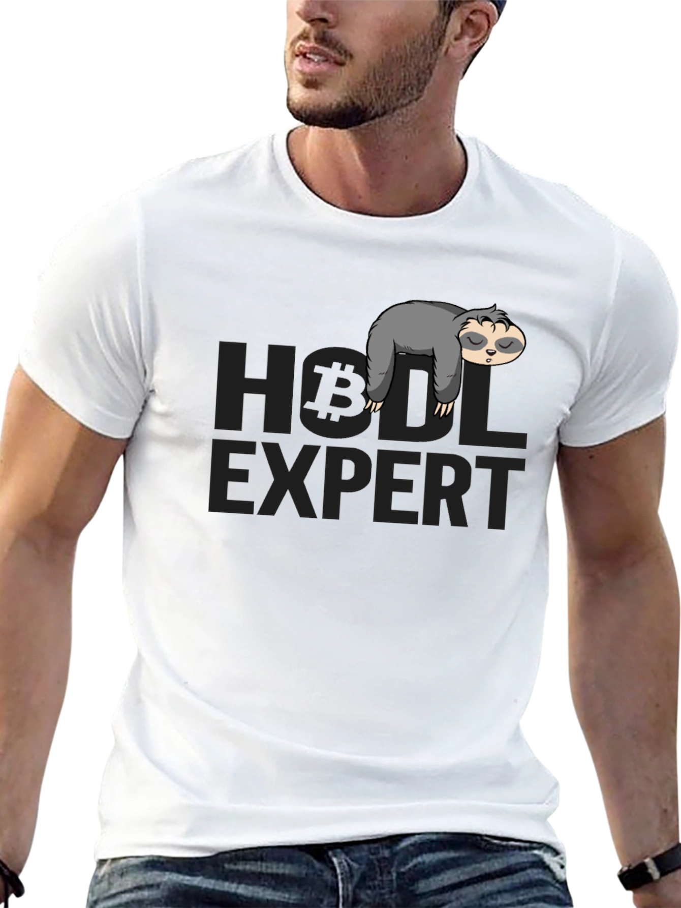 HODL Expert Sloth T-Shirt - Bitcoin Crypto Tee