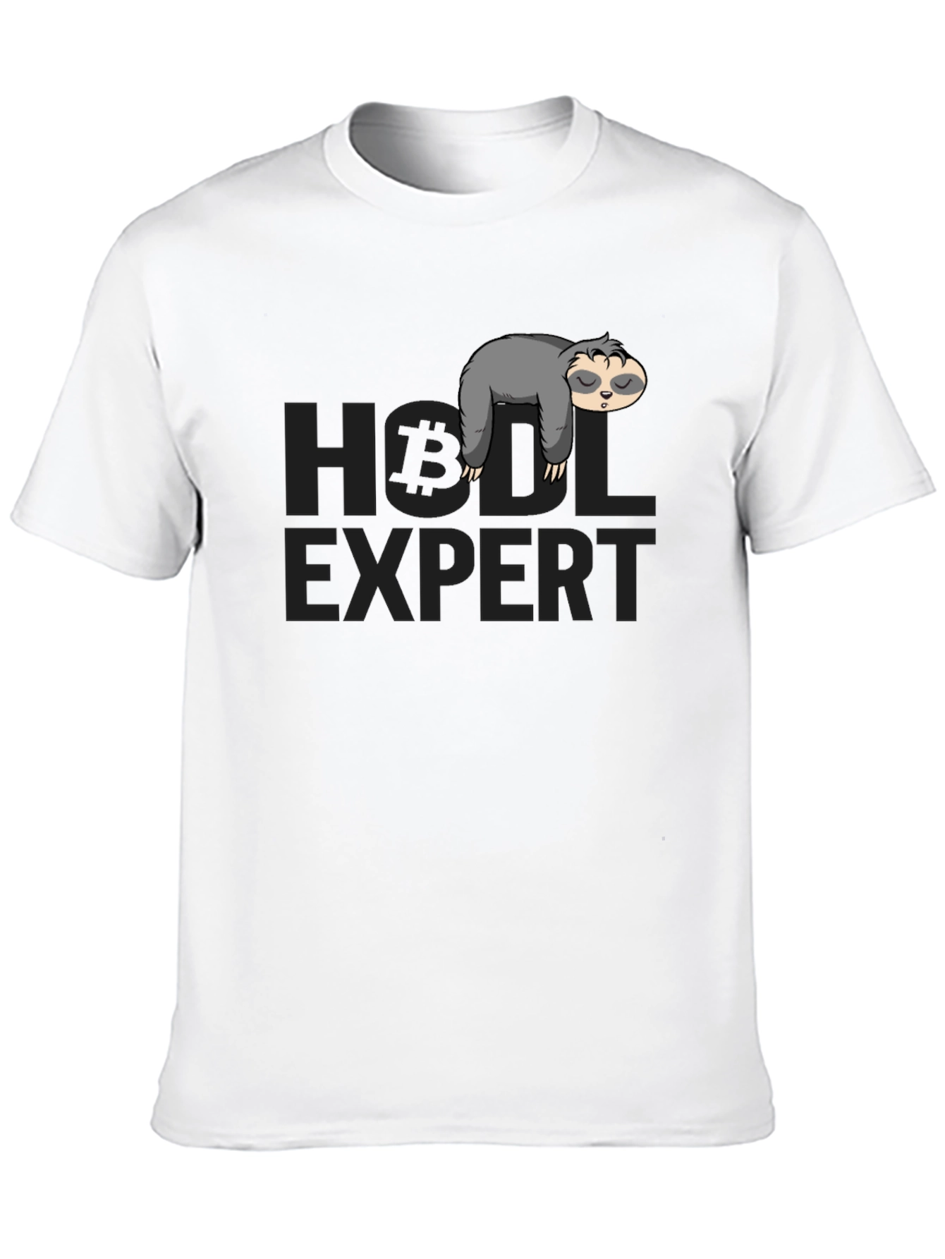 HODL Expert Sloth T-Shirt - Bitcoin Crypto Tee