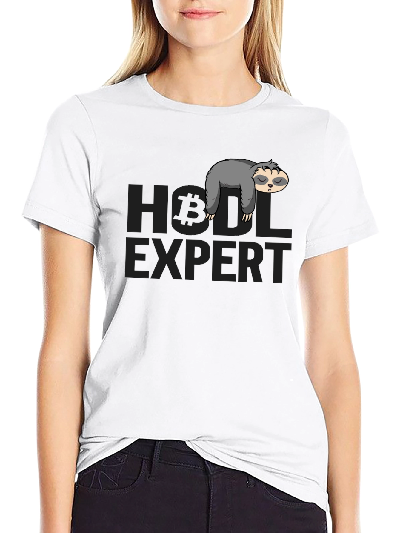 HODL Expert Sloth T-Shirt - Bitcoin Crypto Tee