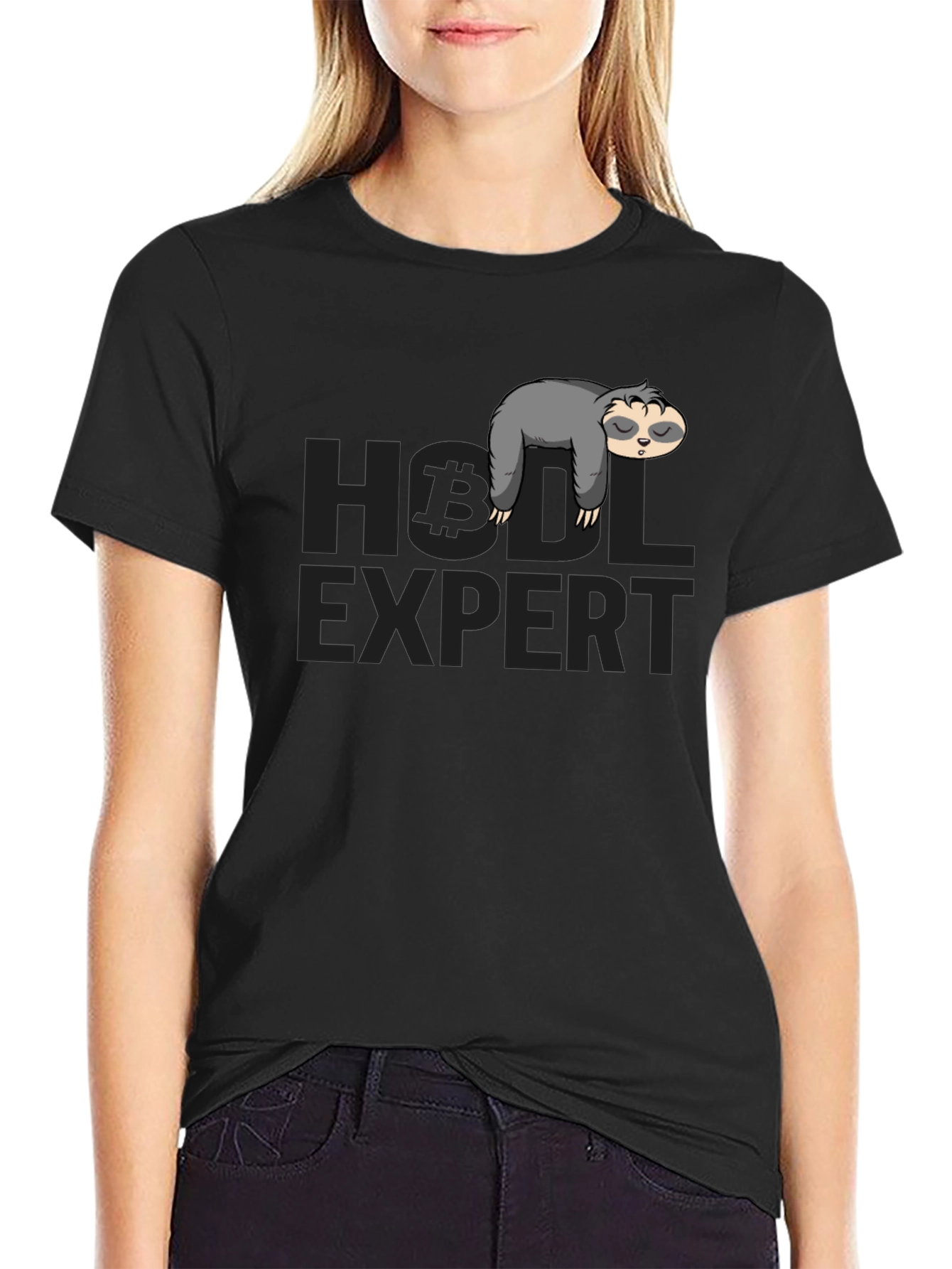 HODL Expert Sloth T-Shirt - Bitcoin Crypto Tee