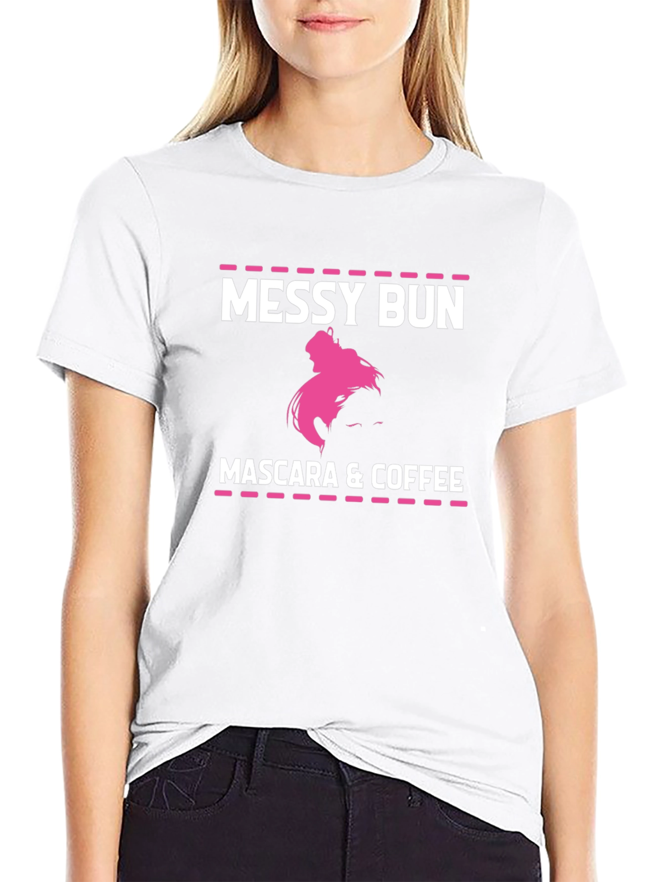 Messy Bun Mascara & Coffee T-Shirt